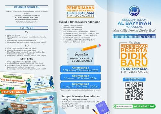 Brosur PPDB 2024/2025 sisi luar